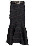 Self-Portrait Women Midi Skirt With Belt