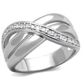 Rhodium Brass Ring with AAA Grade CZ in Clear