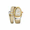 Bvlgari Serpenti Tubogas – Silver with White Dial, Diamond-Set