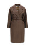 Max Mara The Cube Women Double-Breasted Cotton-Blend Trench Coat