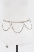 Stylish Chain Belt with Gemstone Accent