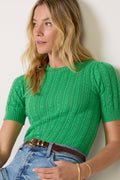 Women's Arden Pointelle Puff Sleeve Pullover