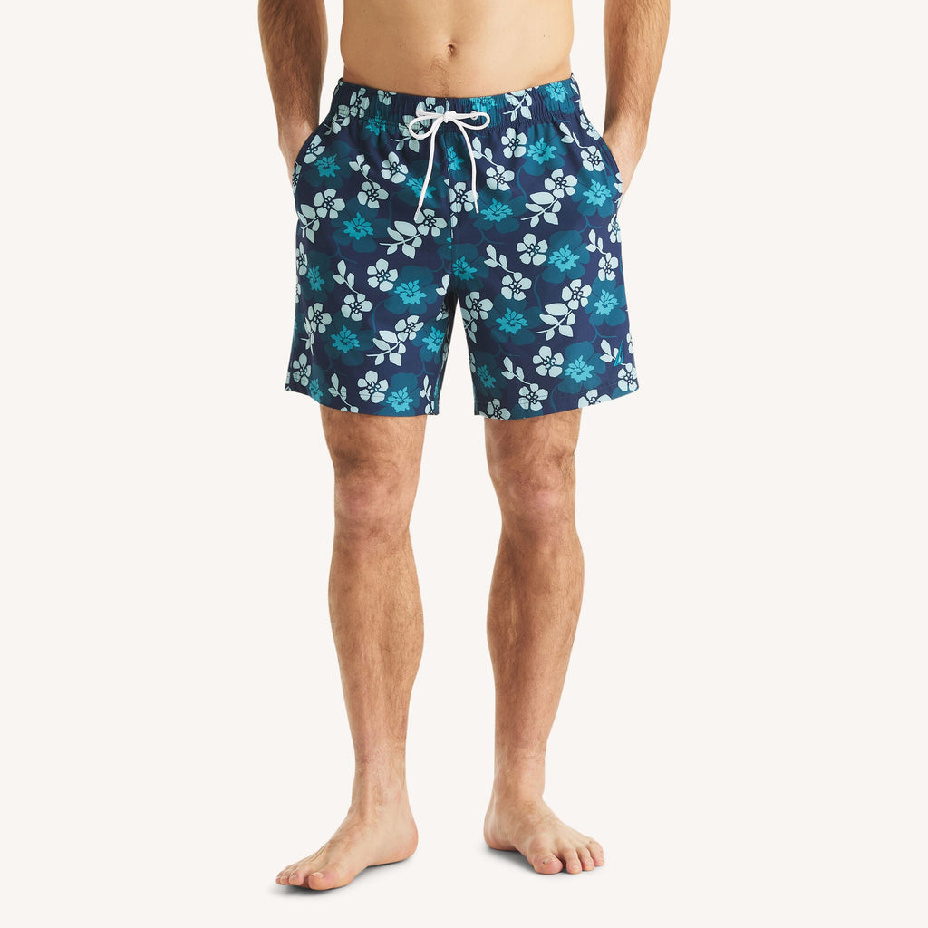 Nautica Mens 7" Printed Quick-Dry Swim