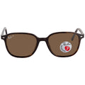 Ray Ban Leonard Polarized Brown Square Unisex Sunglasses RB2193 902/57 53