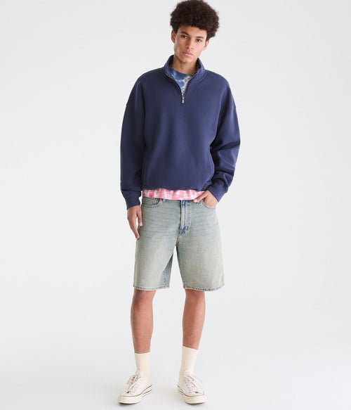 Aeropostale Cloud Soft Star Americana Quarter-Zip Sweatshirt