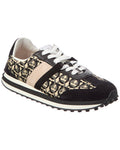 Ferragamo Gancini Canvas & Suede Sneaker
