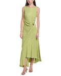 Maison Tara Linen-Blend Sleeveless Midi Dress