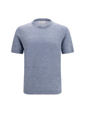 Brunello Cucinelli Men Linen And Cotton Crewneck T-Shirt