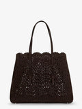 Alaia Women Mina 37 Leather With Vienne Motif Shoulder Bag
