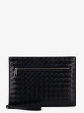 Bottega Veneta Men Avenue Leather Document Case With Intrecciato Motif
