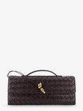 Bottega Veneta Women Andiamo Leather Clutch With Intrecciato Motif