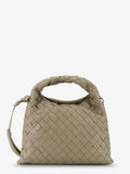 Bottega Veneta Women Mini Hop Leather Crossbody Bag With Intrecciato Pattern