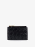 Bottega Veneta Women Leather Card Holder With Intrecciato Motif