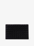 Bottega Veneta Men Leather Clutch Bag With Intrecciato Motif