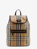 Burberry Men Highlands Coated Canvas Backpack With Front Logo