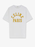 Celine Women Cotton T-Shirt With Front Logo Print