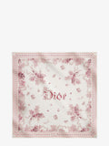 Dior Women Dior Lilac Bouquet Print Silk Foulard