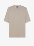 Dior Men Cotton T-Shirt With Lettering Logo