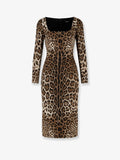 Dolce & Gabbana Women Midi Dress With Animal Print