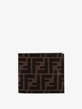 Fendi Men Bifold Wallet In Ff Jacquard Fabric
