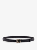 Gucci Women Leather Belt With All-Over Gg Logo