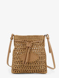 Tod's Women Raffia Bucket Bag With Crochet Motif