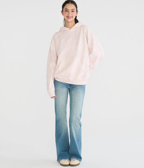 Aeropostale Cloud Soft Tropical Floral Oversized Pullover Hoodie