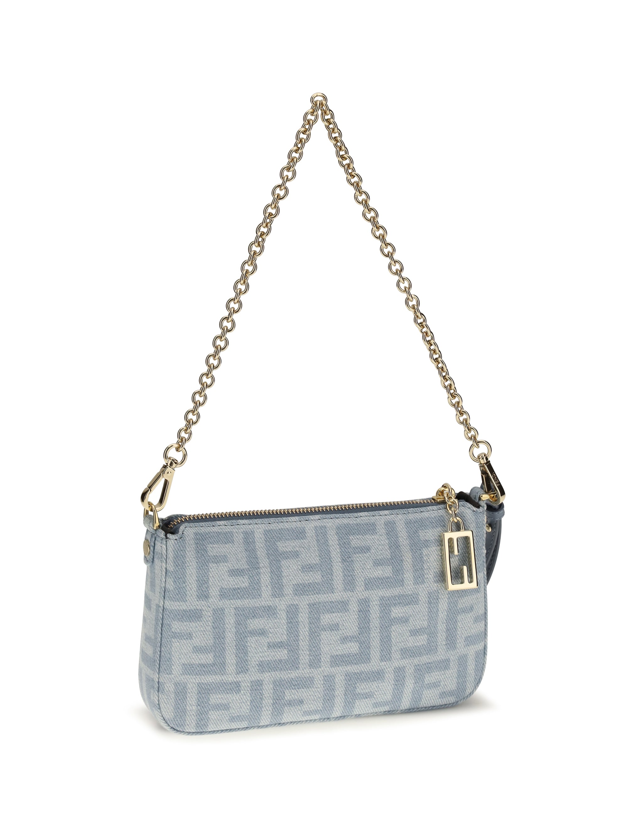 Fendi Women Denim Baguette Clutch