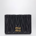 Miu Miu Black Matelasse Nappa Card Holder Women