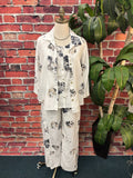Women's Neutral Bloom Linen Crop Pants In Beige