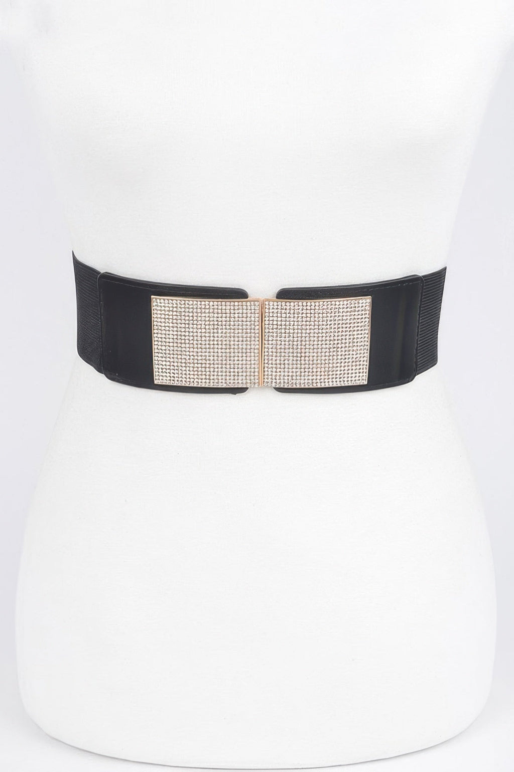 Rhinestone Plus Size Metal Chain Buckle Belt