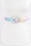 Holograme Metallic Plus Size Belt