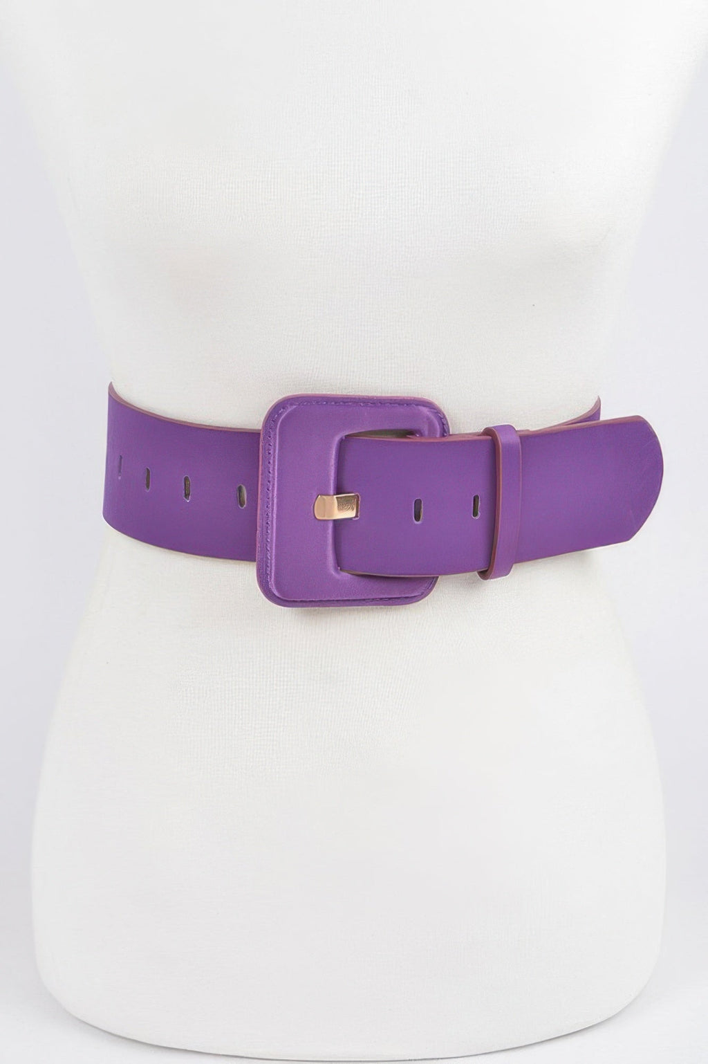 Micro Suede Wide Buckle Belt