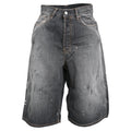 Acne Studios Distressed Faded Jorts in Black Cotton