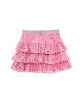 Flapdoodles Foil Mesh Ruffle Skirt