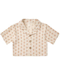Rylee + Cru Collective Cropped Collared Linen-Blend Shirt