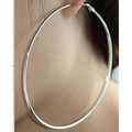 Silver Brass Earrings with No Stone