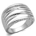 Rhodium Brass Ring with AAA Grade CZ in Clear