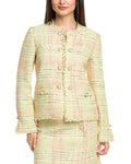 St. John Soft Prince Of Wales Plaid Jacket