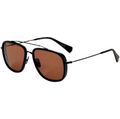 John Varvatos Men's 56 mm Black Sunglasses