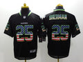 Men's Seattle Seahawks Richard Sherman #25 Black Game Jersey1