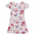 Girls' Print Flutter Sleeve Twirl Dress With Pockets In Shrinking Violet Dreamy Floral