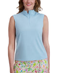 Stella Parker Mock Zip Knit Top