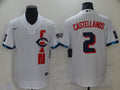 Men's Cincinnati Reds Nicholas Castellanos #2 White Replica Baseball Jersey1