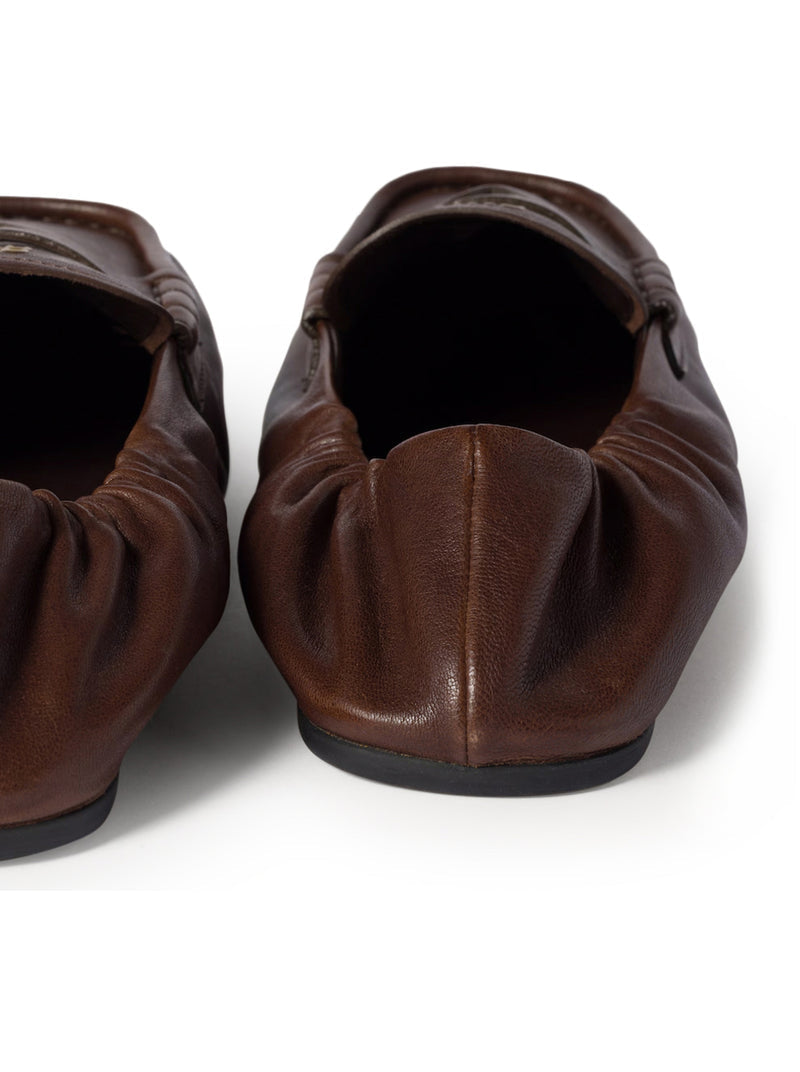 Miu Miu Women Nappa Leather Ruffled Loafers