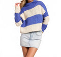 Opal Rugby Striped Sweater In Rugby Cobalt Combo
