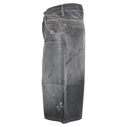 Acne Studios Distressed Faded Jorts in Black Cotton