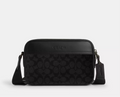 NWT Coach Men’s Graham Crossbody Bag In Signature Canvas & Leather