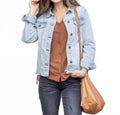 Lightwash Denim Jacket In Blue