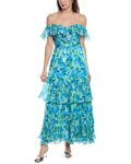 AMUR Pia Pleated Midi Dress